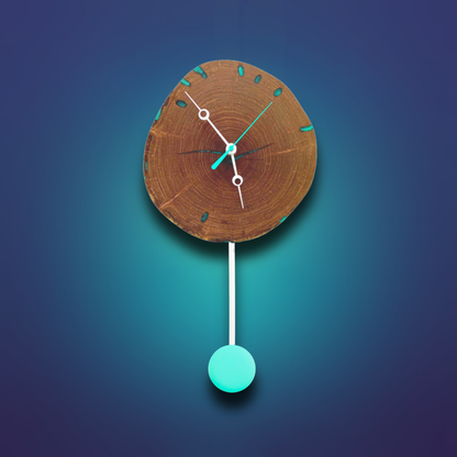 SOLD - Mesquite Wood Pendulum Wall Clock