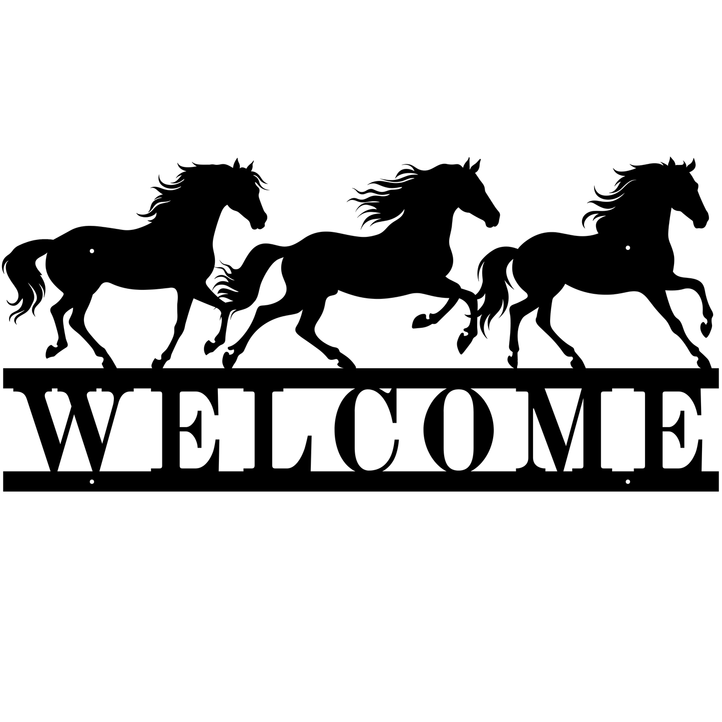 Tri Horse Ranch Name Sign