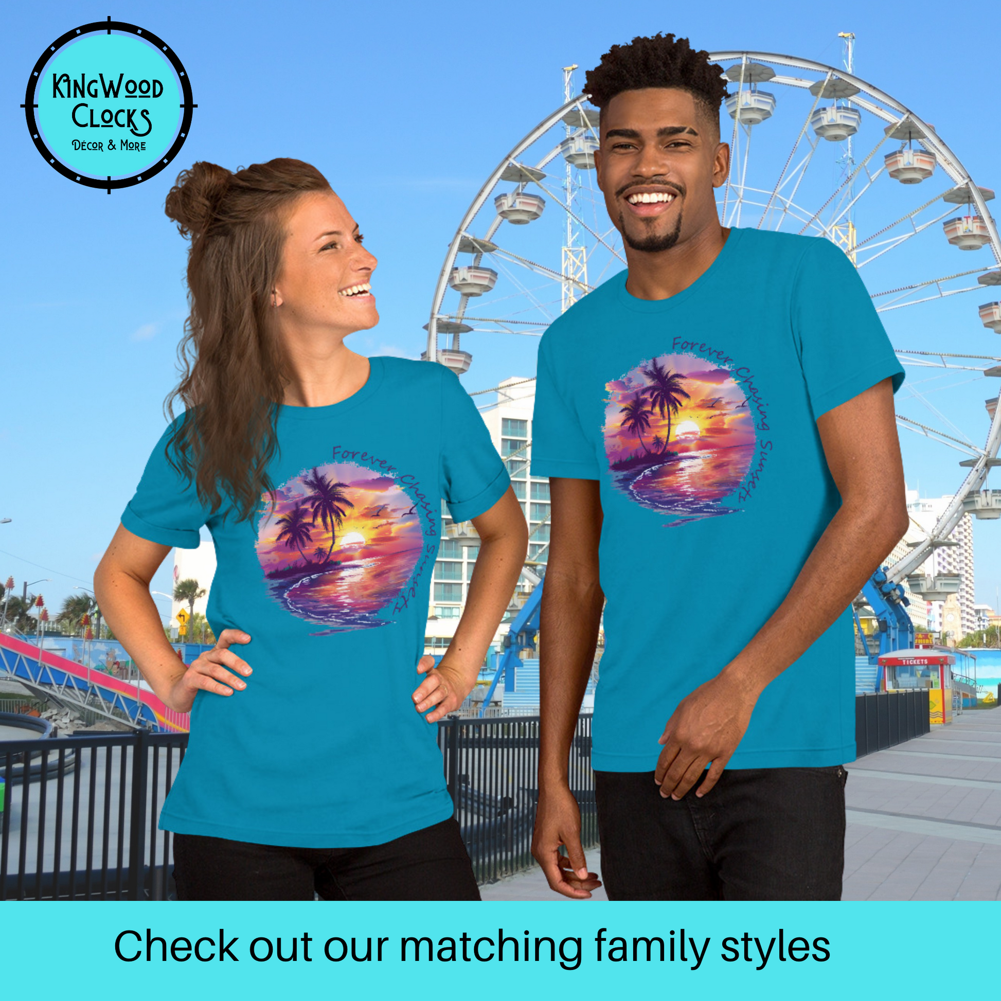 Chasing Sunsets T-shirt, Unisex, Beachy Summertime Vibes, Purple Sunset Rays, Matching Family Tees, Girls Vacation Outfit, Isle Gift For Her