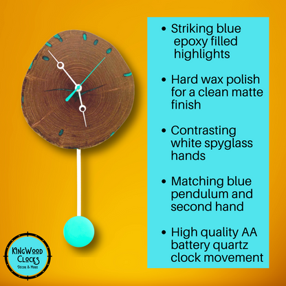 SOLD - Mesquite Wood Pendulum Wall Clock