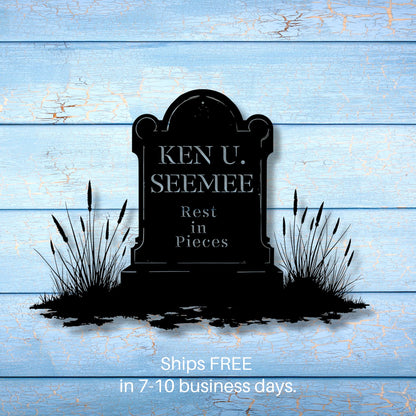 Personalized Gravestone Metal Art