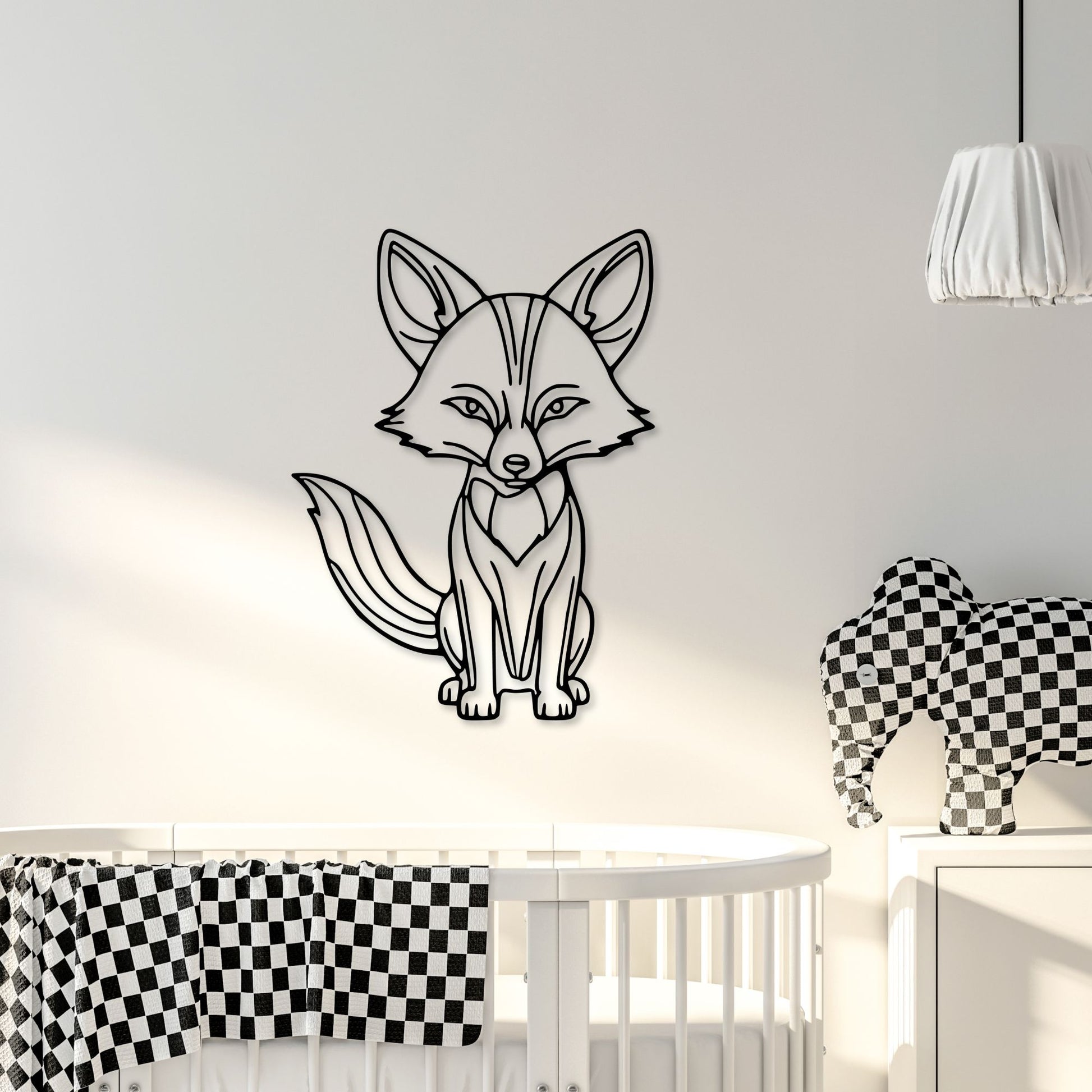 Fox Metal Wall Art, Kids Bedroom Decor, Animal Theme Playroom, Over The Bed Sign, Sons Birthday Gift, Grandson Gift