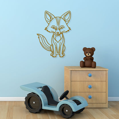 Clever Fox Metal Wall Art