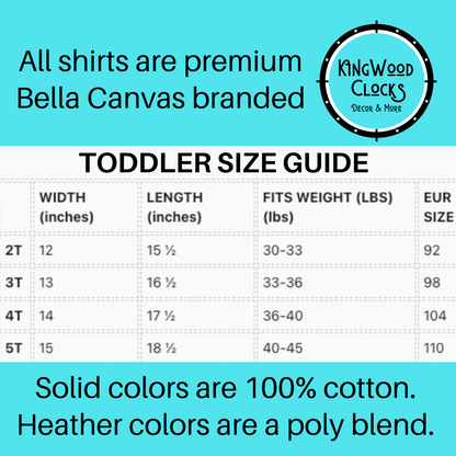 My Mushroom T-Shirt, Unisex Toddler Size, Baby Streetwear, Matching Mom and Child Styles, Girl and Boy Fungi Outfits, Back to School Clothes size graph