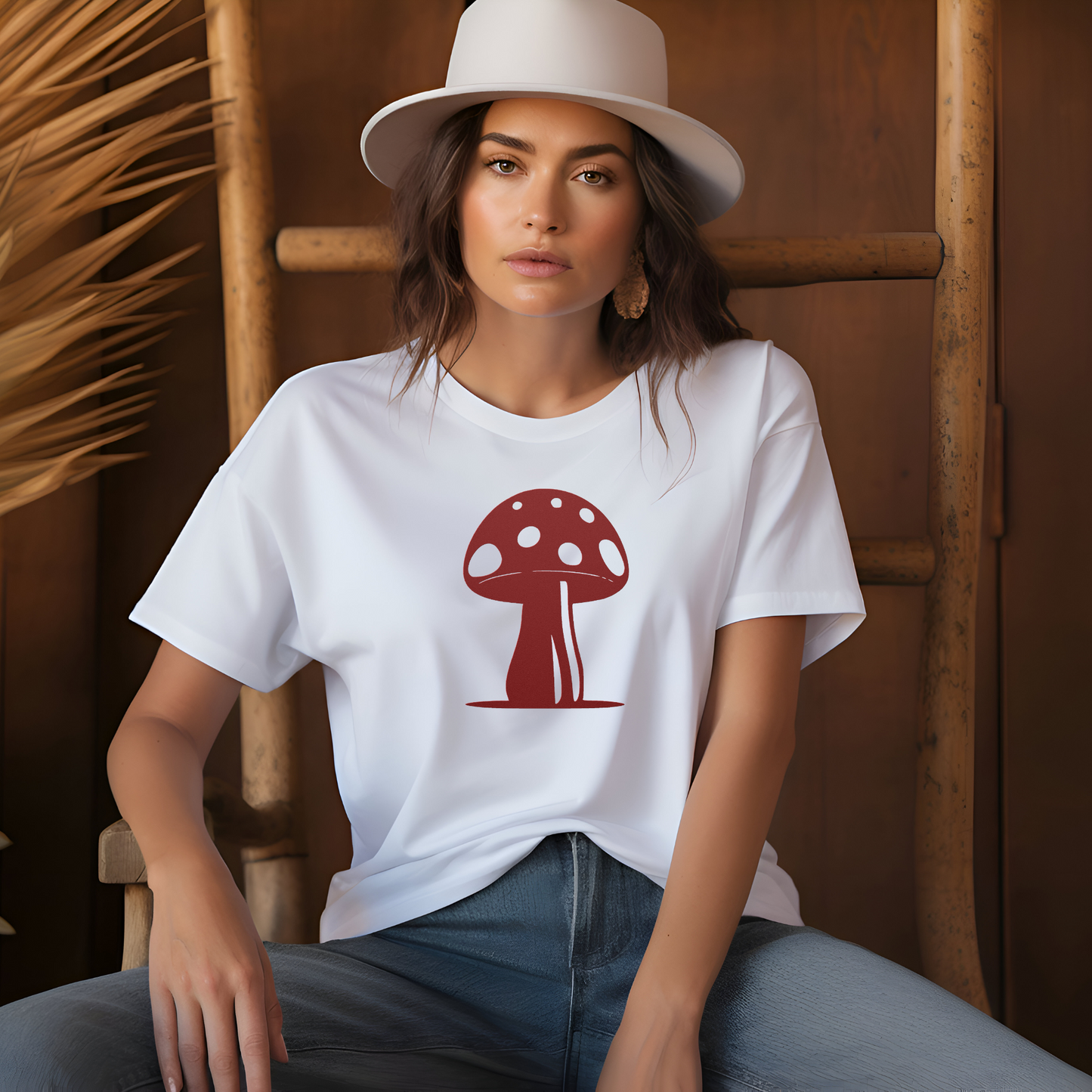 My Mushroom T-Shirt, Unisex Tee For Fungi Lovers, Psychedelic Toadstool Apparel, Red Magic Fungus, Botanical Garden Nerd, Cottagecore Gift white