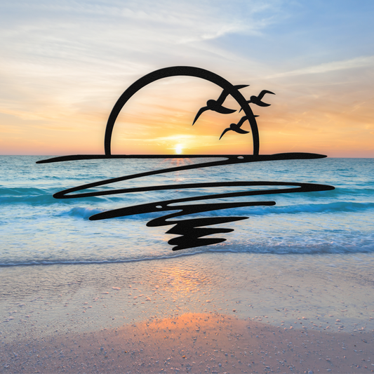 Ocean Sunset Metal Wall Art