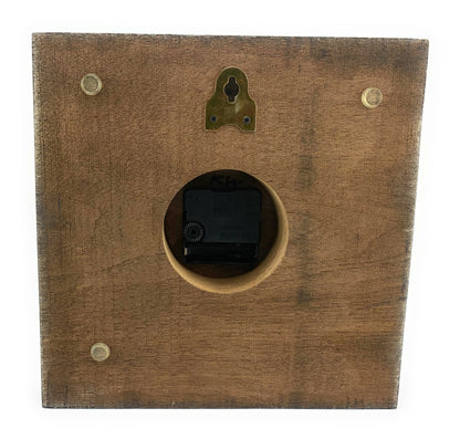 KingWood Reclaimed Walnut Slab "Aurora" Wall Clock with Epoxy Inlay & Steel / Copper