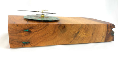 KingWood Live Edge Texas Pecan Slab Wall Clock "Earthly Wonder"