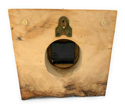 KingWood Live Edge Texas Pecan Slab Wall Clock "Observation"
