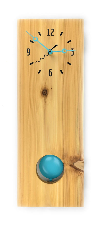 KingWood Cedar Pendulum Wall Clock In Blue