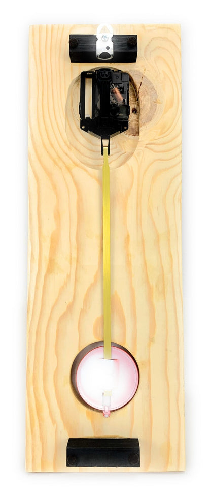 KingWood Pine Pendulum Wall Clock In Red