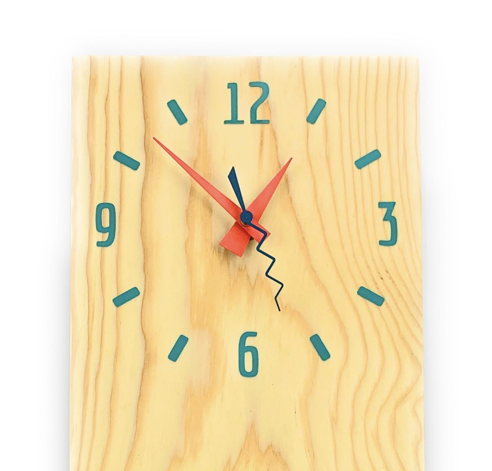 Pine Plank Pendulum Wall Clock in Santa Fe Style