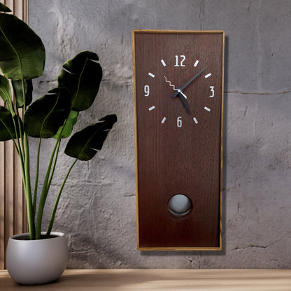 SOLD - KingWood Pendulum Clock In Cedar & Zebra Wood