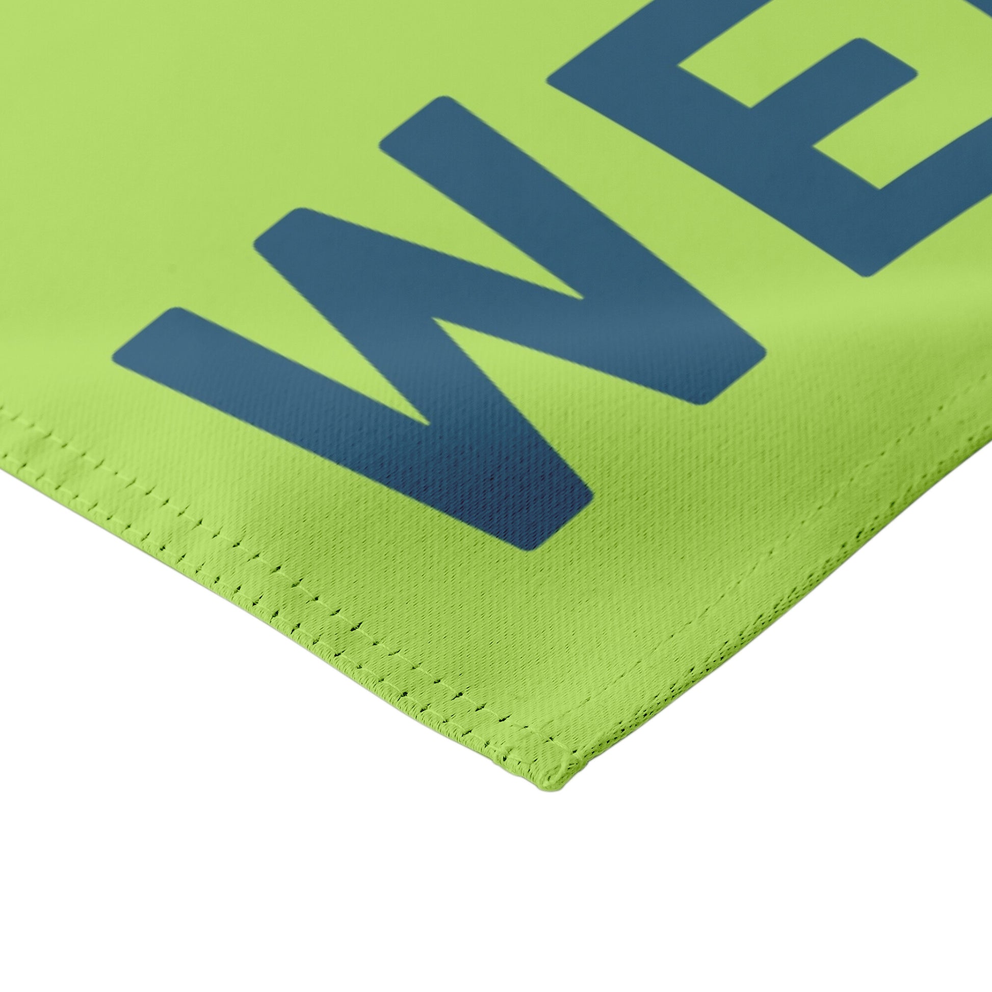 Sunset Owl Welcome Garden Banner in Green up close