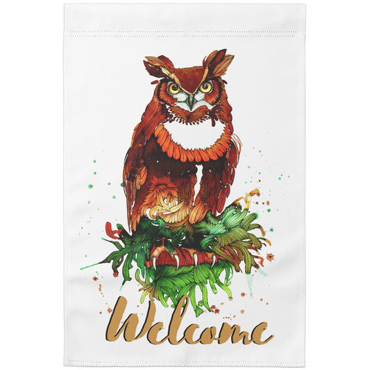 Welcome Owl Garden Banner
